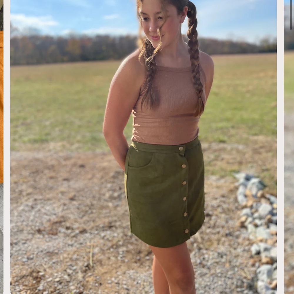 Bluivy Faux Suede Skirt - Picture 3 of 11